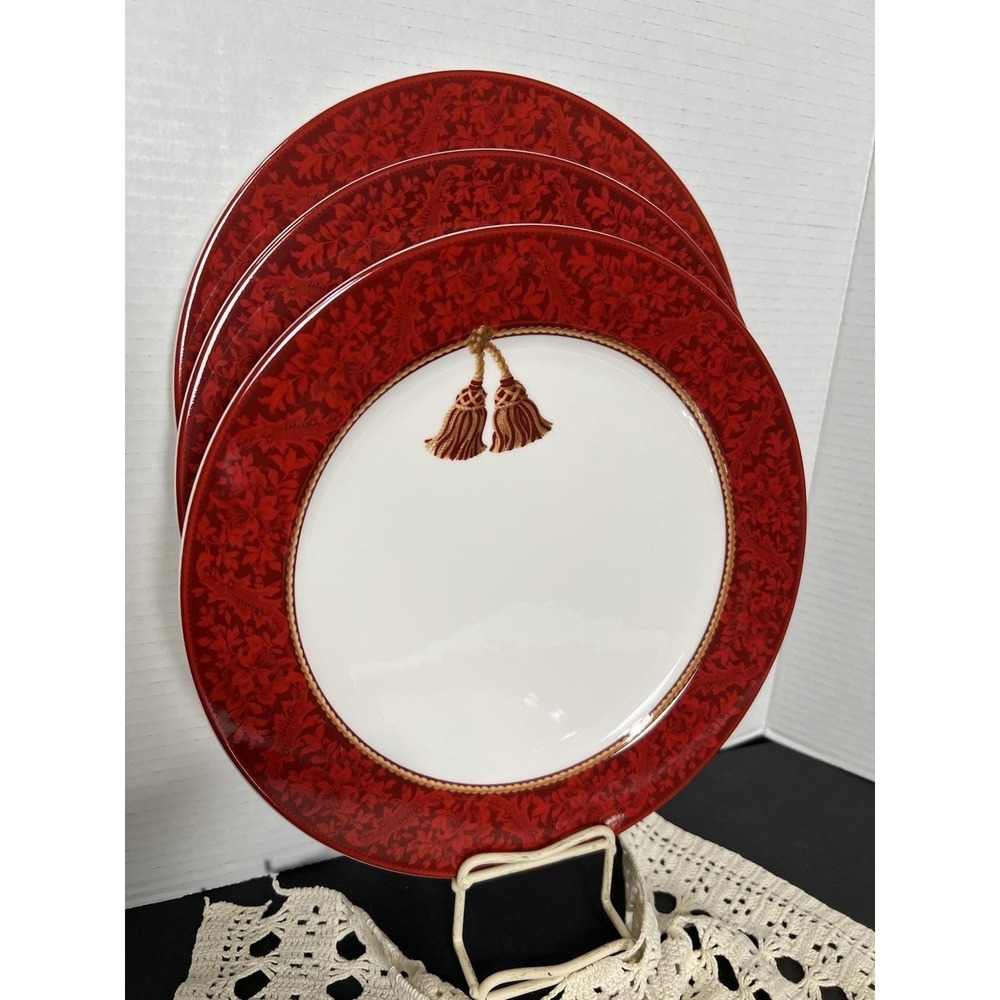 Hallmark Sakura Holiday Abundance Collector Plate Stoneware Christmas Round (4) - Picture 5 of 7
